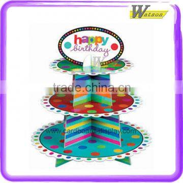 Cardboard Display Cupcake Rack for Birthday Party and Applicable to Baldy Cupcakes or Other Cupcake Brands