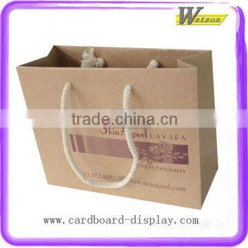 Printed Custom Made Fashion Brown Kraft Shopping Paper Bag