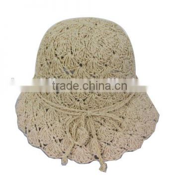 hand weave bulket lady straw hat