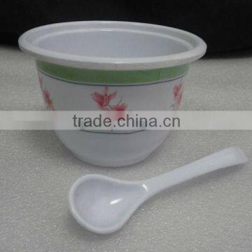 Melamine sugar pot with small spoon