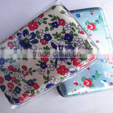 two side leather material card case