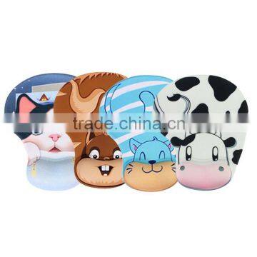 Cartoon Practical Lovely Animal Skid Resistance Memory Foam Comfort Wrist Rest Support Mouse Pad Mice Mat Dairy Cow Cattle Monke photo-2