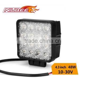 4.3 inch 48W waterproof led work light used in tractor/off road