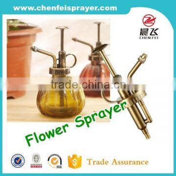 Hot sale ribbed closure output 1.5ml custom garden usage point spray pump flower water dispenser pump in any color