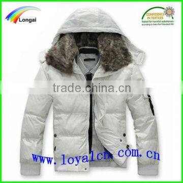 Man Fur Hood Down Coat Man Warm Padded Jacket