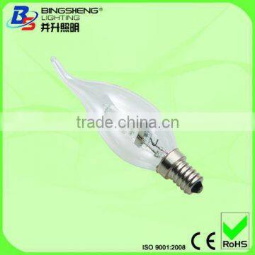 C35 tailed eco halogen bulbs 230V 42W E27/B22/E14 CE ROHS ERP