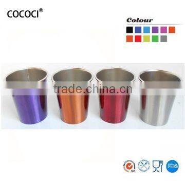 single wall metal stackable tumbler