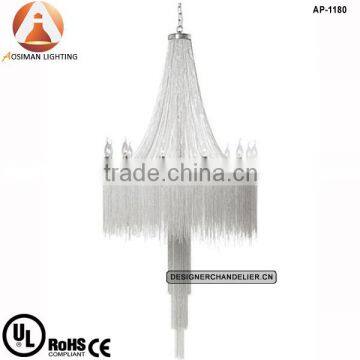 Royally Opulent Pendant Light Silver Chain Chandelier