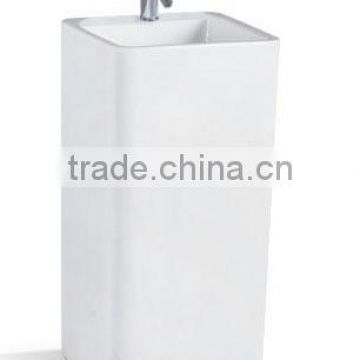 Top china one piece freestanding pedestal basin/bathroom sink (BSJ-B105)