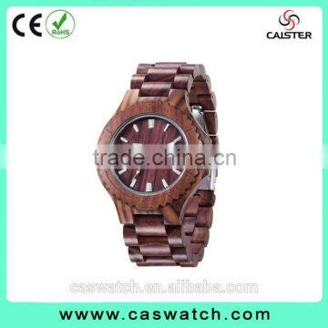 Luxury rosewood high quality watch, complete maple wood men's watch, custom made imported movement date calendar watch
