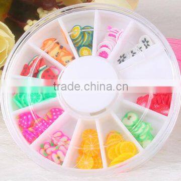 2015 wholesale nail art fimo in wheel box