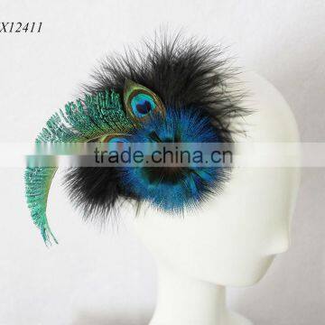 Fashion peacock hair fascinator