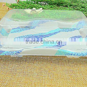 New OPS Plastic Disposable Embossing Sushi Box Tray With Curve Brim photo-2
