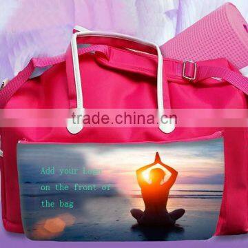 TB085 Ladies Pink Personalised Yoga Travel Sports Bag