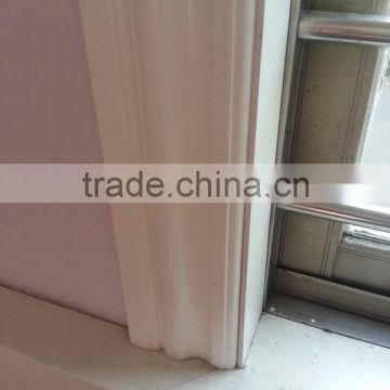 Solid wood molding with plaster, water-base painting