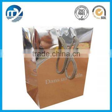 Promotional shopping paper bag with string made in China