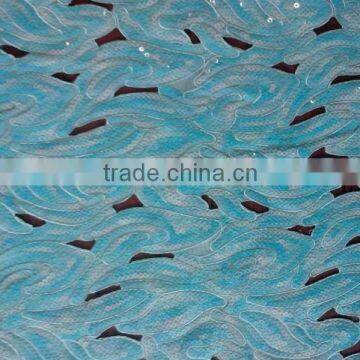 High Quality Sequins French Lace Fabric photo-5