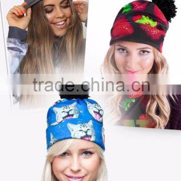 Popular Different Blood Color OEM Red Beabie Winter Red Cotton Beanie Hat photo-4
