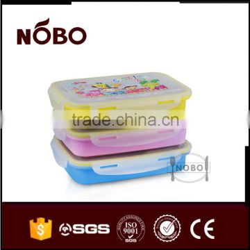 5 compartment plastic casing kids lunch box