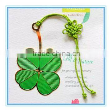 Metal clover etching bookmark for books