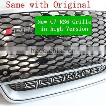 2013 Original RS Style Mesh Grill Grille A6 RS6 C7 black quattro Grille For A6