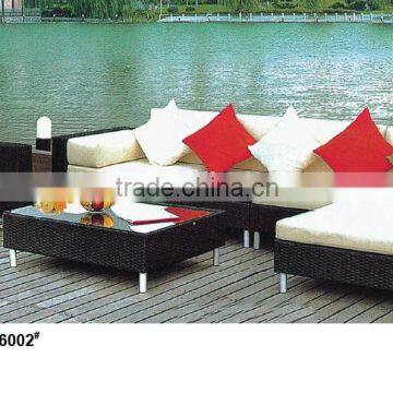 garden furniture gray rattan wicker sofa chair set