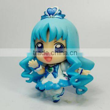 blue mini girl PVC factory toys