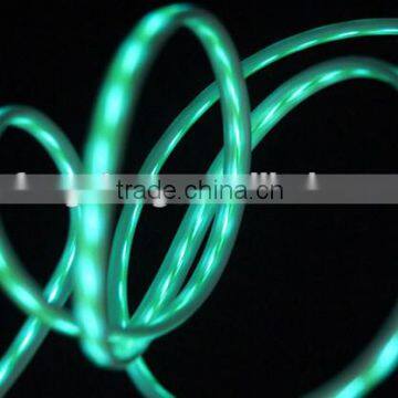 Visible LED EL Light Micro USB Sync Data Charging Charger Cable for HTC