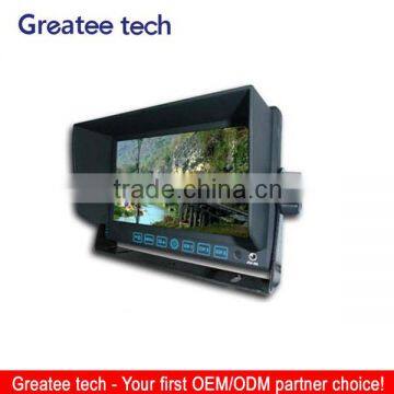 7 inch car lcd monitor 3 ways video inputs 2 way audio inputs