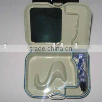 denture box with mirror