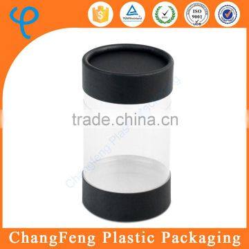 Wholesale PET Material Transparent Round Chinese Tea Tin Box