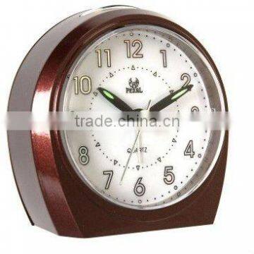 analog sweep snooze alarm desk clock with light