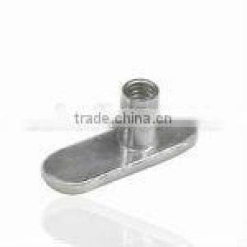 Solid titanium base part for dermal surface anchor