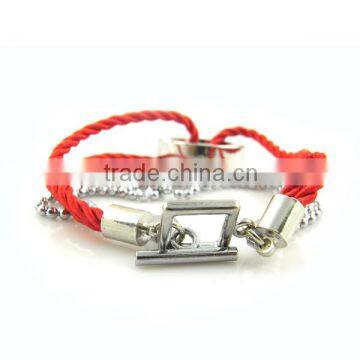 Braided rope bracelet charm in zinc alloy