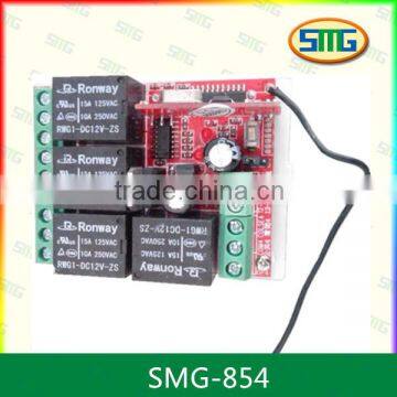 4 Channel compatiable all codes remotes12-24V ac/dc rf garage receiver SMG-854