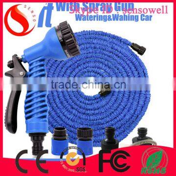 50 ft EXPANDABLE FLEXIBLE GARDEN WATER HOSE W/SPRAYER- LIGHTWEIGHT BLUE SNAKE GARDEN HOSE