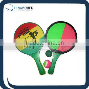 kids plastic beach ball racketbeach tennis with full printingpromotion racket 2014 new product