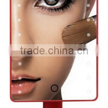 Luxury vanity desktop square cosmetic mirror with led light