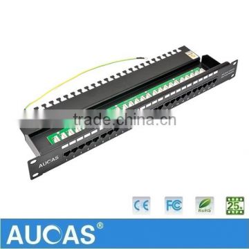 Aucas Brand 25 port RJ11 Telephone Patch Panel RJ11 Fit For 1U 19inch 110 Cat3 Telephone Wires