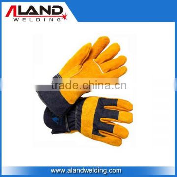 WG1505 Golden Leather Palm Jean Back Gloves