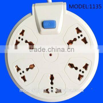  export 5way circle power strip outlet switched electric supply electrical multi socket extension cord