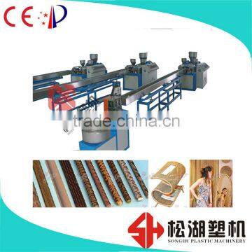 Plastic lmitatate rattan extrusion line for furniture