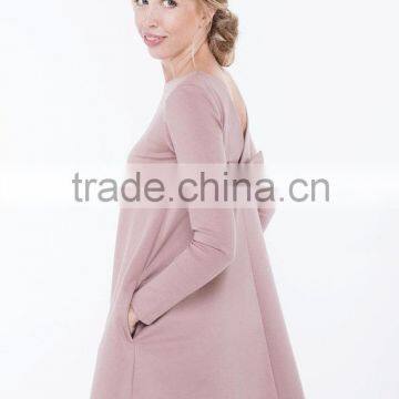 Dusty Rose Dress Dress With Pockets Spring Dress photo-6