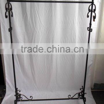 Antique black display and dryer cloth rack with stand