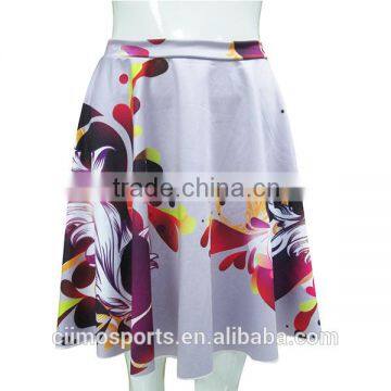 White printed elastic waistband seamless skirt A skirt