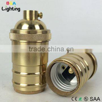 UL E26 Brass Suspension Wire Pendant Light Socket For DIY Ceiling Light