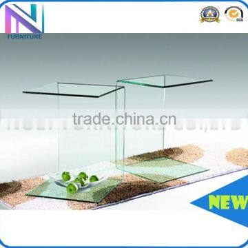 bent glass side table and cup holder small size pool table