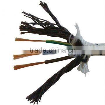 Textile braid H03RT-H, VDE certificated,rubber material cable,screened power cable