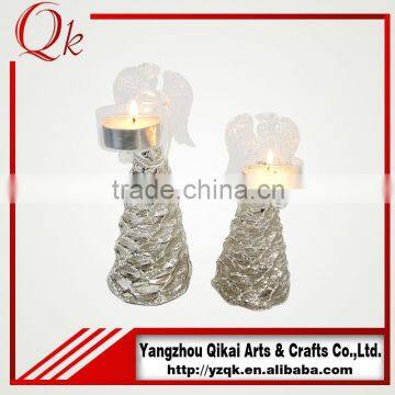 Different Size Wholesale Glass Angels Glass Crafts With Candlestick Made in China