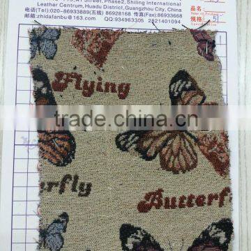 In Stock Upholstery Fabric for Sofas Fashion Butterfly Print Yarn Dyed Canvas Fabrics